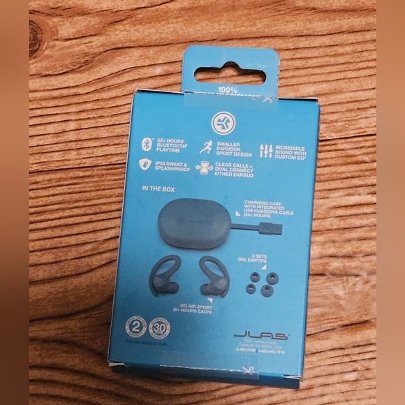 JLab Go Air Sport True Wireless Bluetooth Headphone Teal Blue - Picture 3 of 4